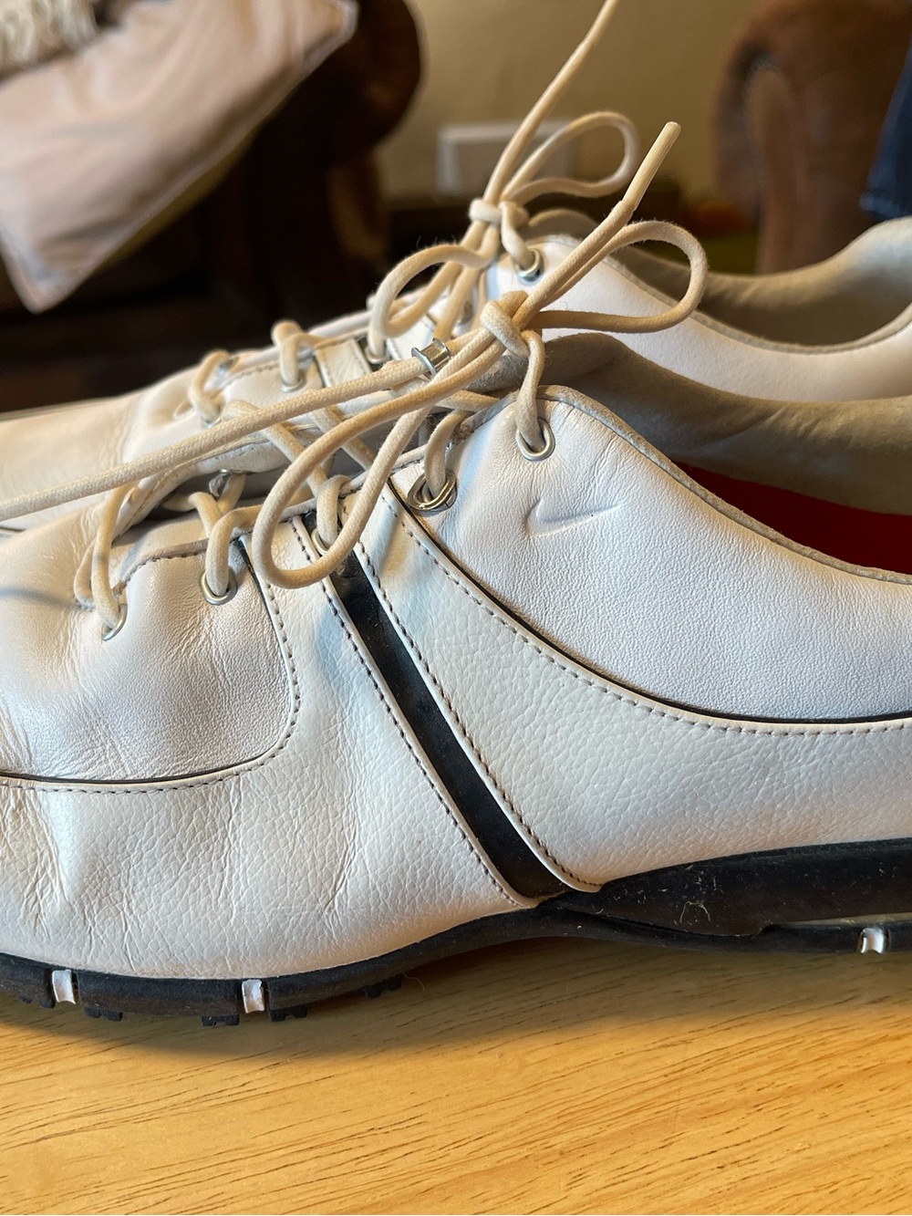 Nike Air Womens Golf Shoes Tac Spikeless White 314906-101 Low Top Lace Up 9.5